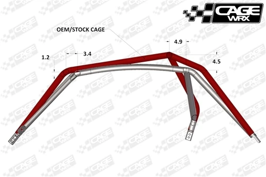 CageWRX Assembled Competition Cage - RZR XP1000/Turbo (2014-2018) - Image 2