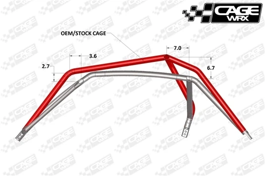 CageWRX Super Shorty Cage Kit - Polaris RZR XP1000/Turbo (2014-2018) - Image 7