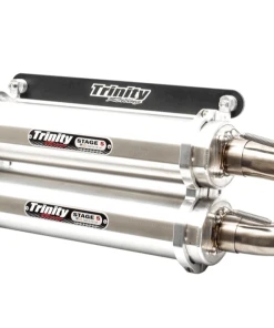 Trinity Racing Polaris XP Turbo / Turbo S Brushed Aluminum Slip On Exhaust
