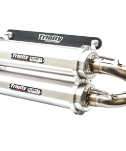 Trinity Racing Polaris XP Turbo / Turbo S Full Brushed Aluminum Exhaust System