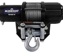 Viper Midnight 4500 Lb ATV UTV Winch Kit With 50 Feet Steel Cable