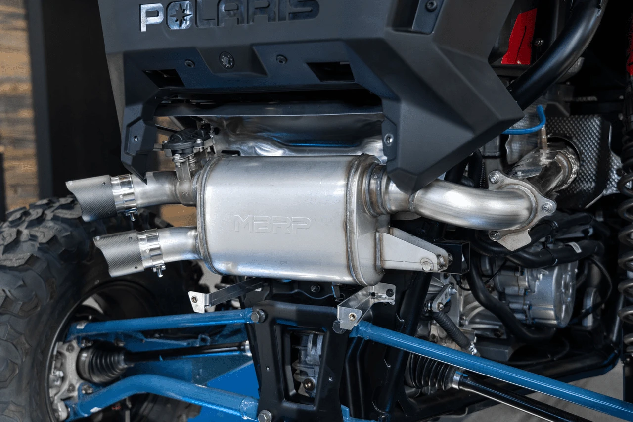 MBRP 2.5" Slip-on, Active Exhaust, Dual Out 2020-2022 Polaris RZR PRO XP - Image 2