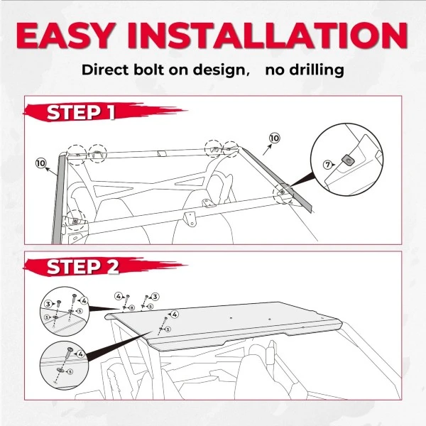 Kemimoto CFMOTO ZForce 950 SPORT/HO SPORT/HO EX 1000 SPORT Aluminum Roof Top Fit - Image 6