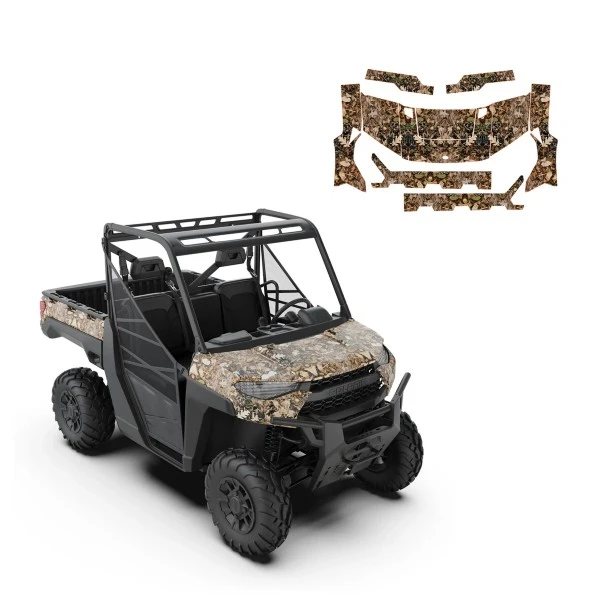 Kemimoto Polaris Ranger XP 1000/ Crew UTV Camo Wraps Graphics Kit - Light Green Leaves