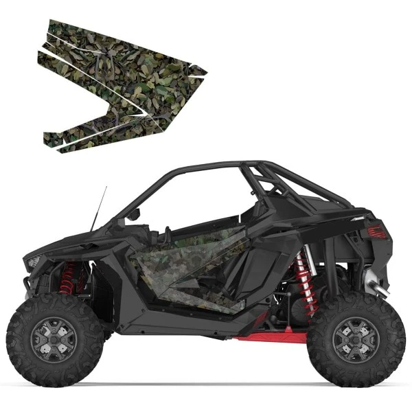 Kemimoto Polaris RZR PRO XP Doors Only Camouflage Wraps Graphics Kit - Image 3