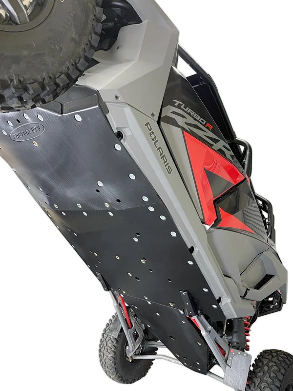 Factory UTV Polaris RZR Turbo R 4 UHMW Skid Plate - Image 4