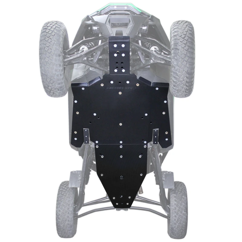 Factory UTV Polaris RZR Turbo R UHMW Skid Plate