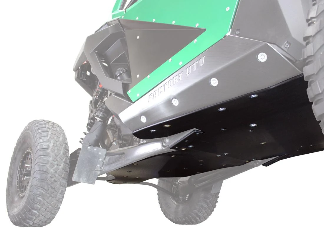 Factory UTV Polaris RZR Turbo R UHMW Skid Plate - Image 2