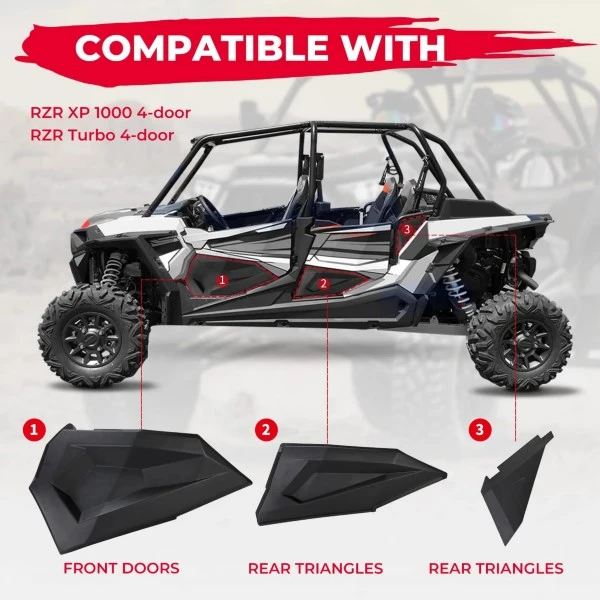 Kemimoto Polaris RZR XP4 1000 2014-2023 Lower Doors Panel Inserts - Image 5