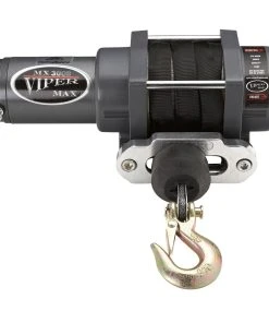 Viper Max 3000 Lb ATV UTV Winch Kit With 50 Feet BLACK Synthetic Rope