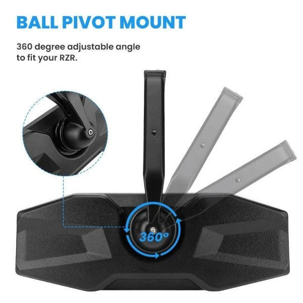 Kemimoto Polaris RZR Rear View Center Mirror - Image 4