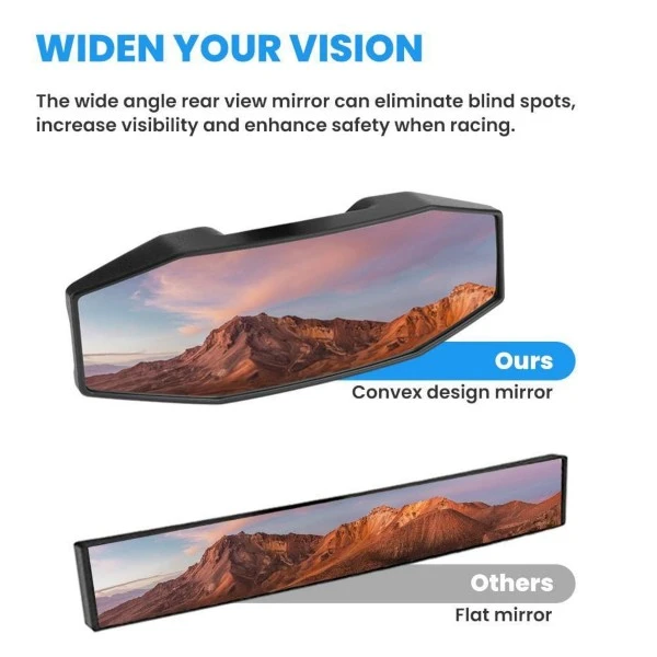 Kemimoto Polaris RZR Rear View Center Mirror - Image 6