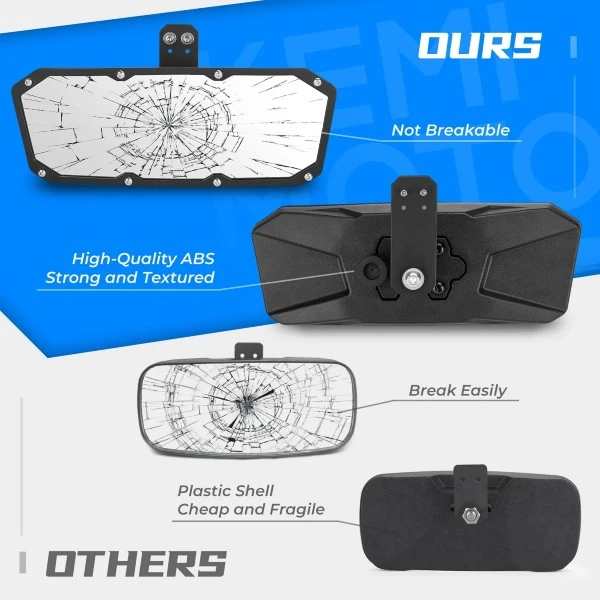 Kemimoto Polaris Ranger 500/570/900 XP S/1000 XP Rear View Mirror - Image 2