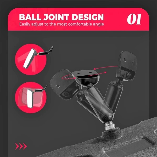 Kemimoto 1.75"-2" Roll Bar Rear View Mirror - Image 2