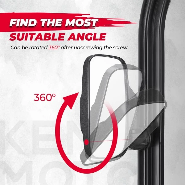 Kemimoto Polaris Ranger 500 570 900 1000 XP UTV Side Mirrors And Center Mirror Set - Image 4