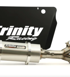 Trinity Racing RZR XP1000 Brushed Aluminum Stinger Exhaust