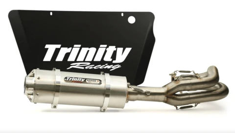 Trinity Racing RZR XP1000 Brushed Aluminum Stinger Exhaust