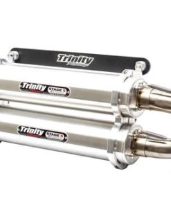 Trinity Racing RZR Pro XP / Turbo R Brushed Aluminum Slip On Exhaust