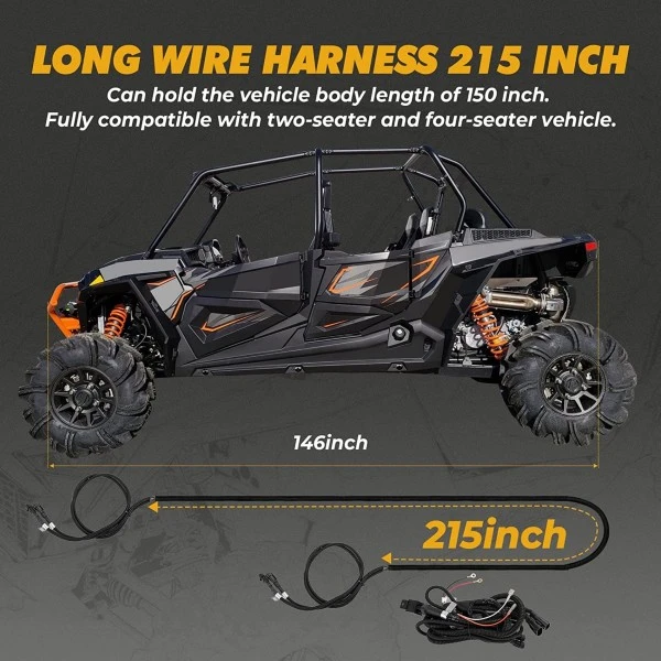 Kemimoto Polaris, Can-Am, Honda Turn Signal Kit With Column Turn Switch &105D Horn - Image 4