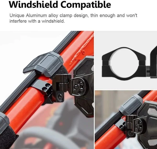 Kemimoto Universal UTV 1.75"-2" Rear View Side Mirror Fit - Image 3