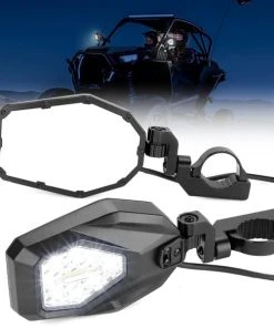 Kemimoto Honda Pioneer 1000 / Talon Mirrors With LED Turn Signal Lights (New Design)