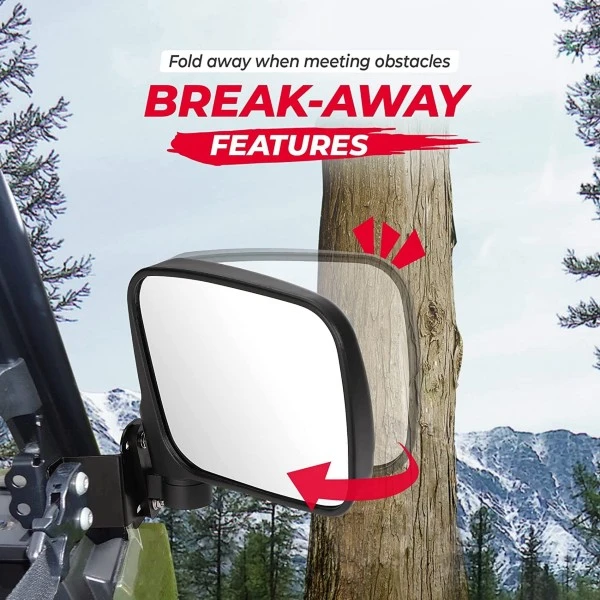 Kemimoto Polaris Ranger 500 570 900 Side Mirrors - Image 3