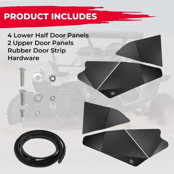 Kemimoto CFMOTO ZForce 950 Aluminum Lower Doors Inserts - Image 2