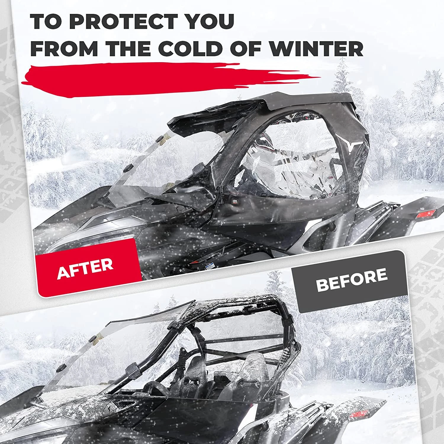 Kemimoto CFMOTO ZForce Soft Cab Enclosures Upper Door - Image 3