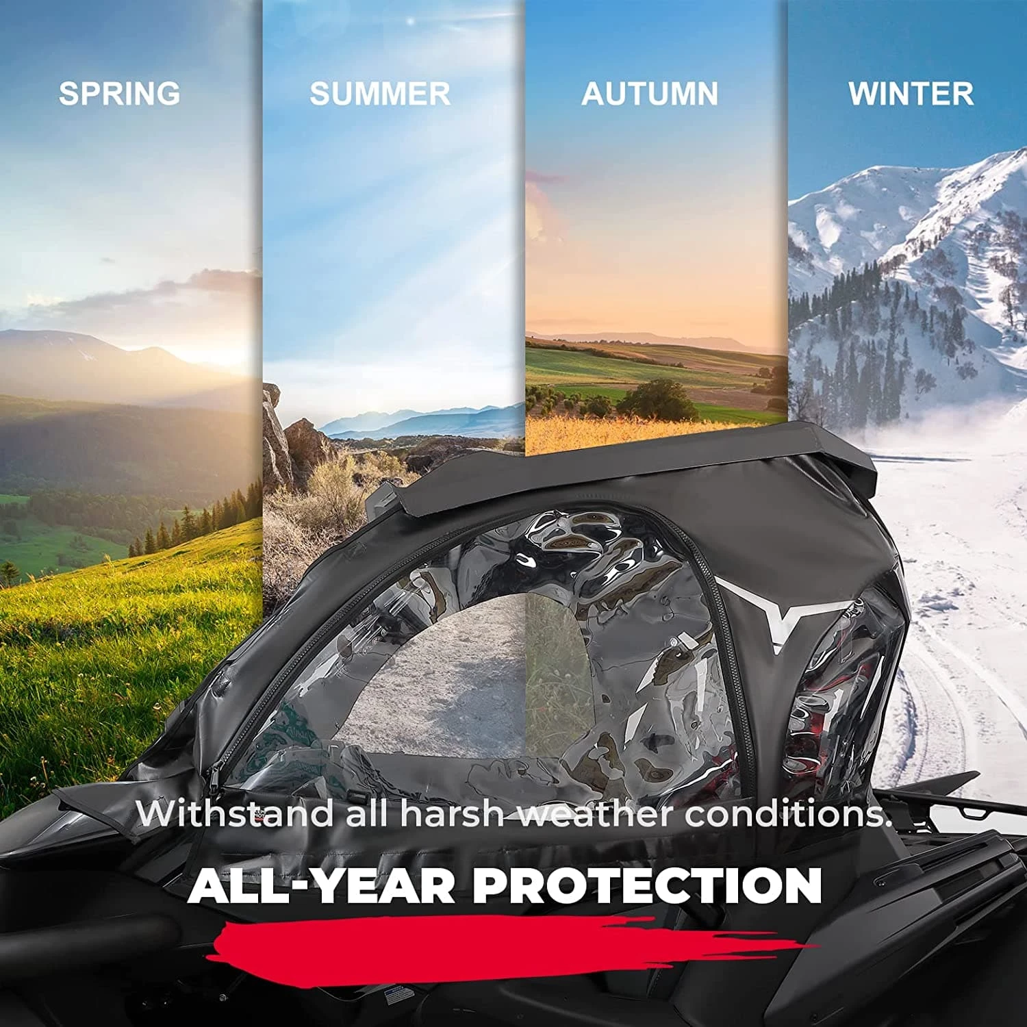 Kemimoto CFMOTO ZForce Soft Cab Enclosures Upper Door - Image 5