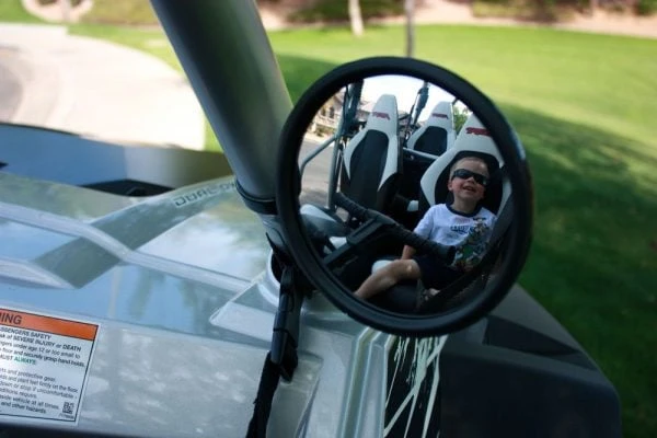 Axia Alloys 5" Round Convex Billet Arm Side Mirror Black (Requires 1 Bar Clamp Sold Separately) - Image 2