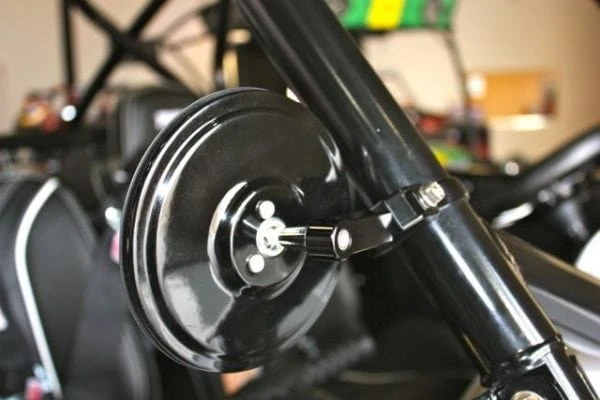 Axia Alloys 5" Round Convex Billet Arm Side Mirror Black (Requires 1 Bar Clamp Sold Separately) - Image 4