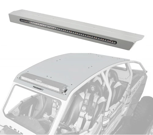Pro Armor Aluminum Pocket Roof With Integrated Rear Light Bar- RZR XP4 - Image 3