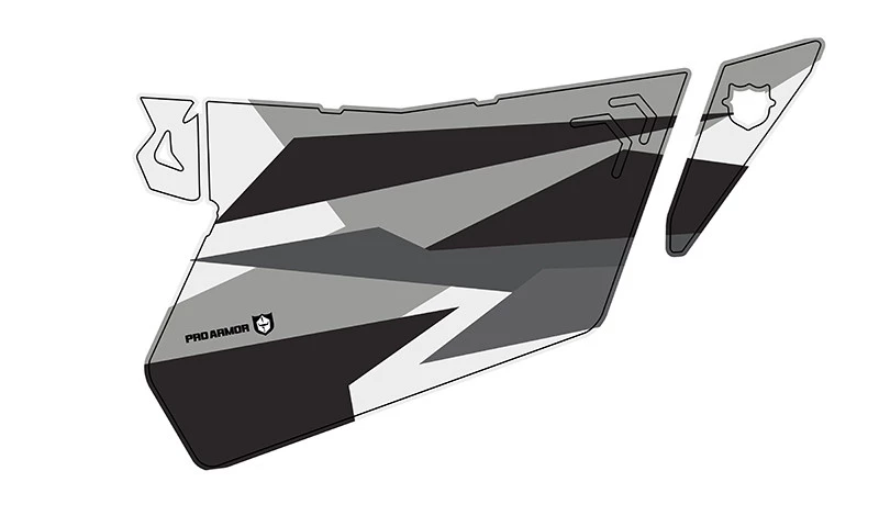 Pro Armor RZR XP1K Traditional Door Graphic White Pearl