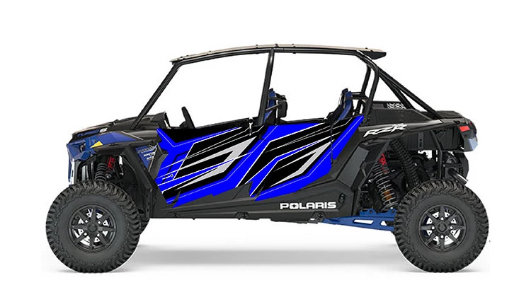 Pro Armor RZR Turbo S4 Stealth Door Graphic Polaris Blue