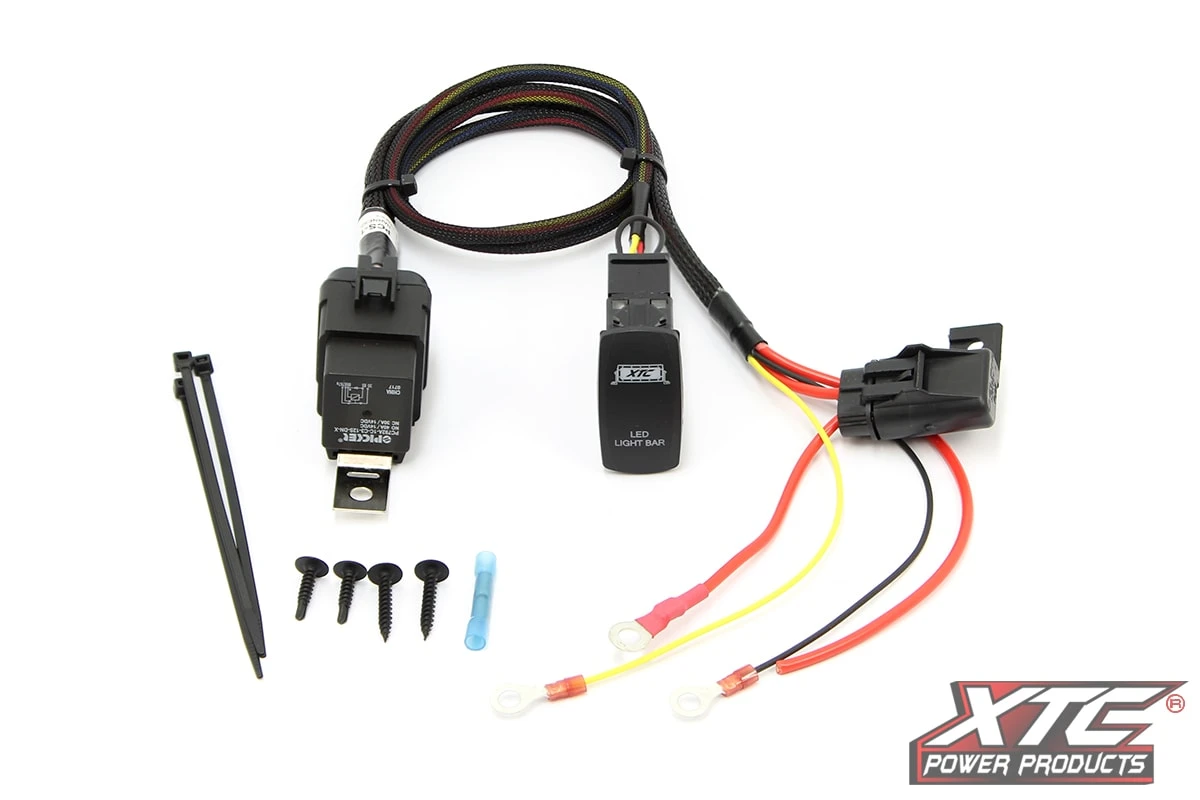XTC Power Products XTC High Power Light Bar Or Accessory Wire Harness With Sealed Fuse And Relay And Two LED Switch