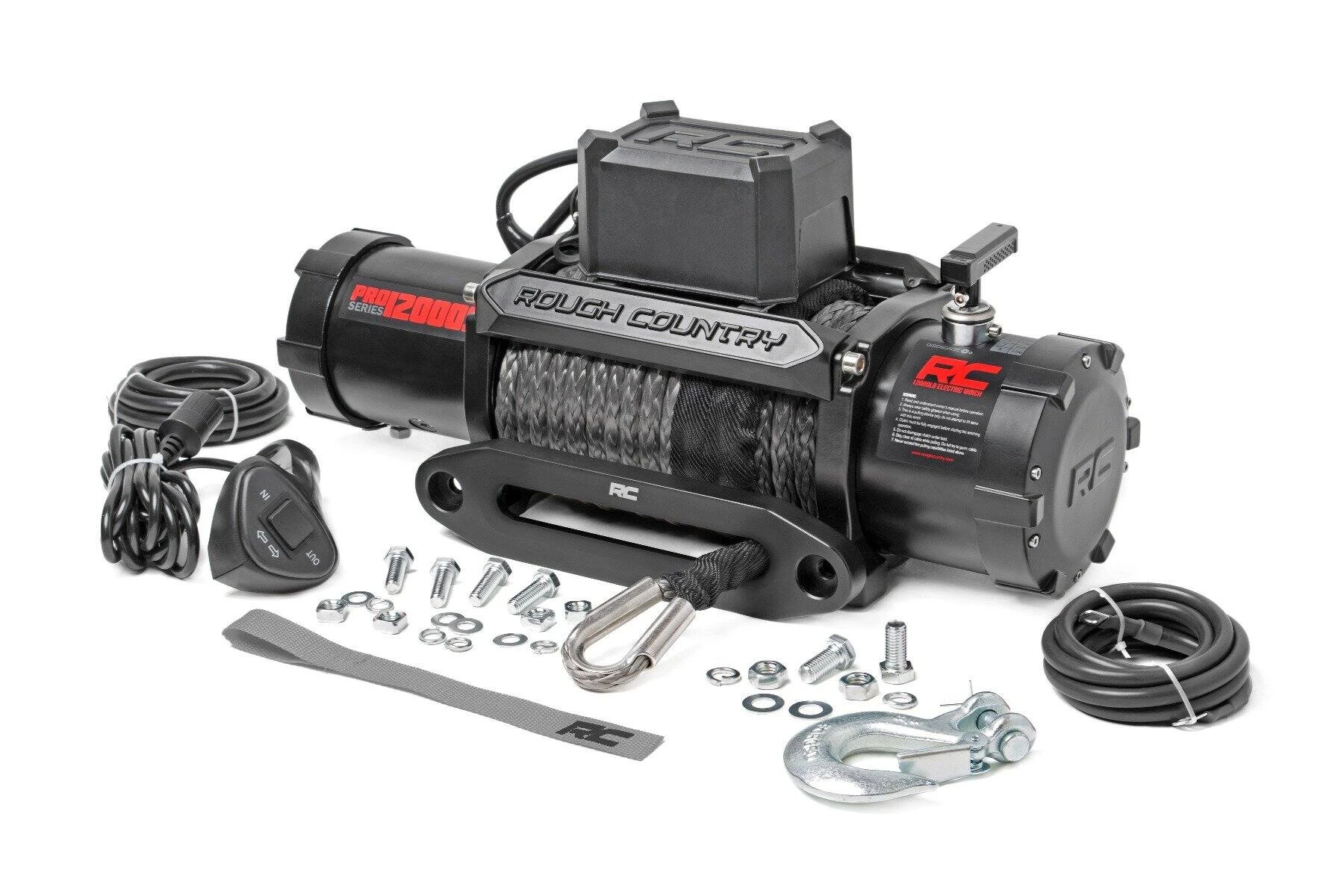 Rough Country 12000 LB Pro Series Winch With Synthetic Rope