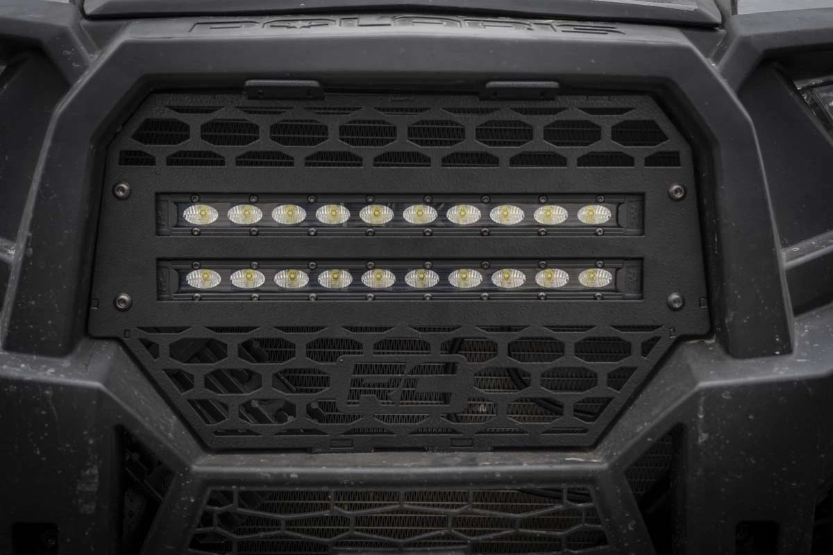 Rough Country '14-'19 Polaris RZR XP 1000 10" Black Slimline LED Pair Grille Kit - Image 6