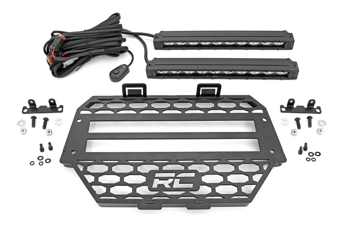 Rough Country '14-'19 Polaris RZR XP 1000 10" Black Slimline LED Pair Grille Kit - Image 7