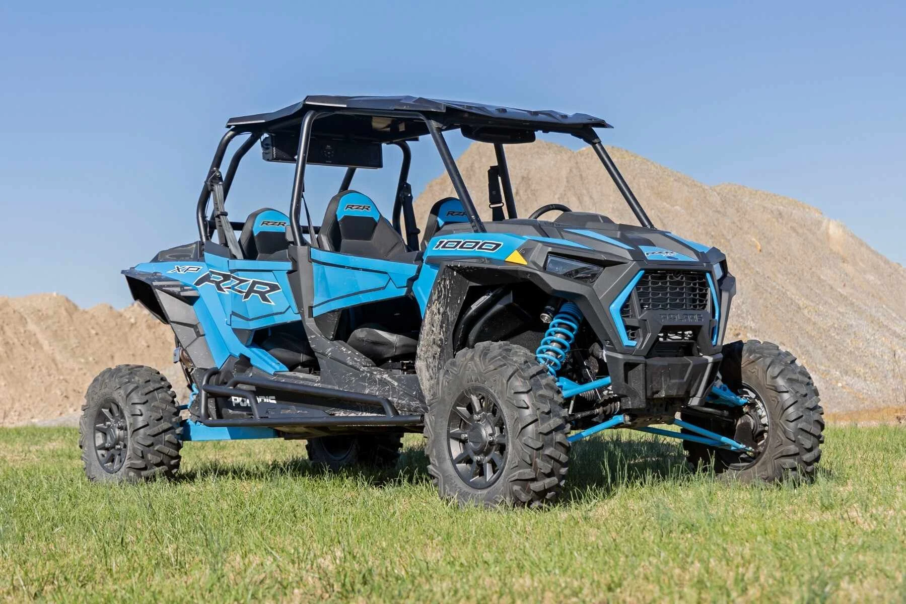 Rough Country '14-'22 Polaris RZR Turbo S/XP 1000/XP 4 1000 4 Seat Rock Slider Kit - Image 2