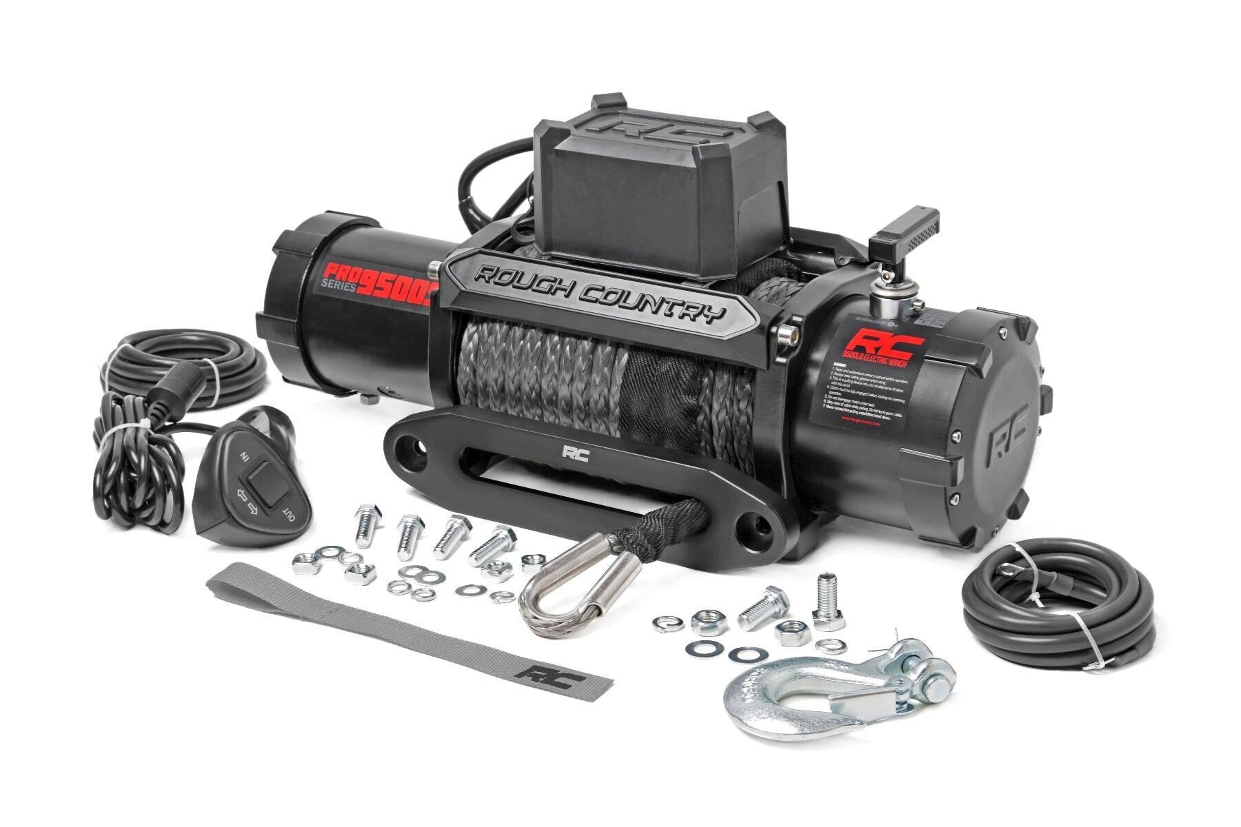 Rough Country 9500 LB Pro Series Winch With Synthetic Rope