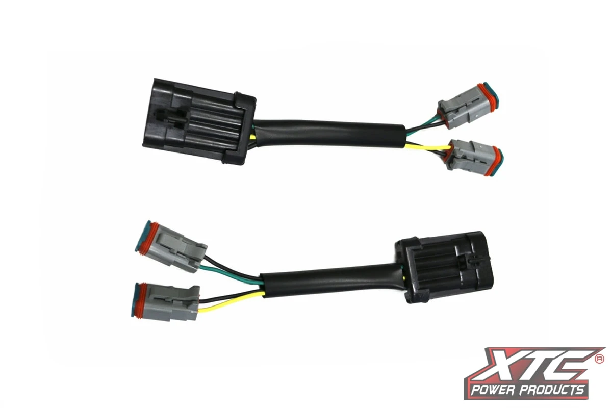 XTC Power Products XTC Polaris RZR XP Plug And Play Headlight Adapter, Harness To 2 Deutsch DT06-2S Connectors