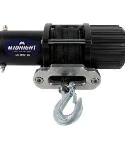 Viper Midnight 4500 Lb ATV UTV Winch Kit With 50 Feet BLACK Synthetic Rope