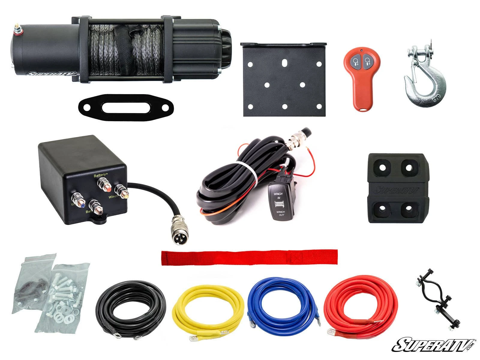 SuperATV 4500 LB UTV/ATV Winch With Wireless Remote And Synthetic Rope - Image 4