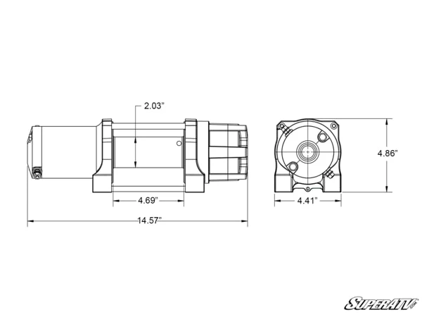 SuperATV 6000 LB Winch W/ Wireless Remote & Synthetic Rope - Image 10
