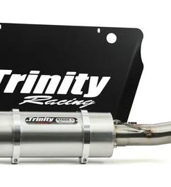 Trinity Racing RZR Turbo Brushed Aluminum Stinger Exhaust